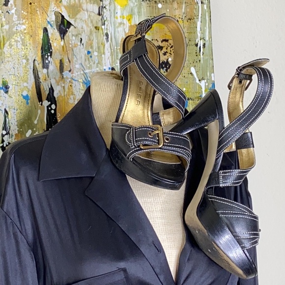 Marc Fisher Open Toe Leather Shoes - Picture 3 of 11